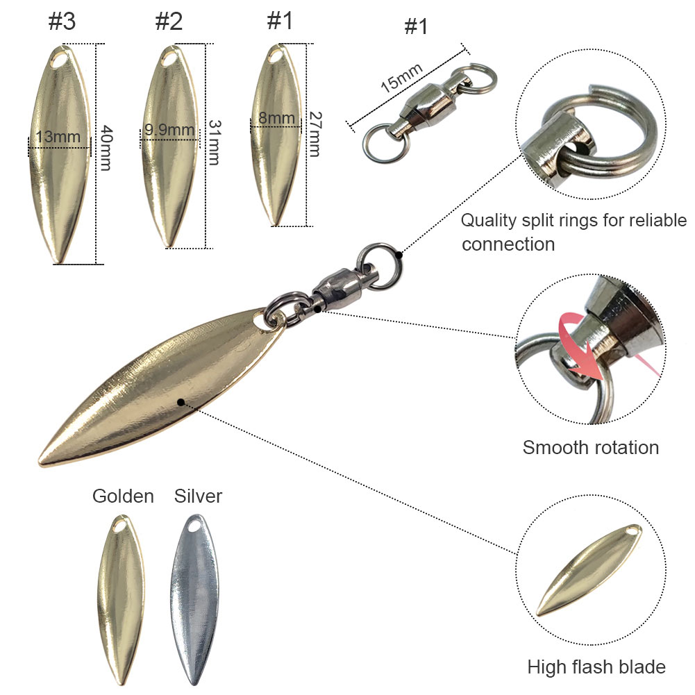 10 pz Pale Foglia di Salice Sp - Fishing Lure Blade Bait recensione e prezzo